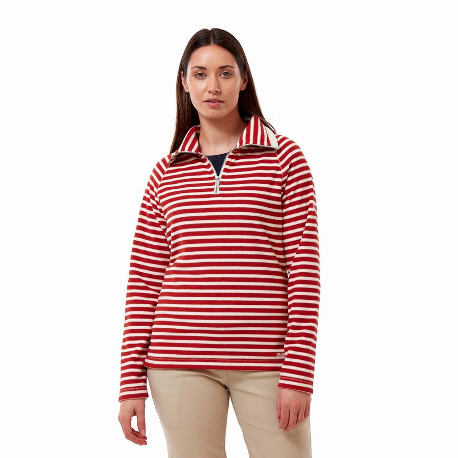 Craghoppers Natalia Half Zip Naisten Neulepusero Punainen | XRT9296CO