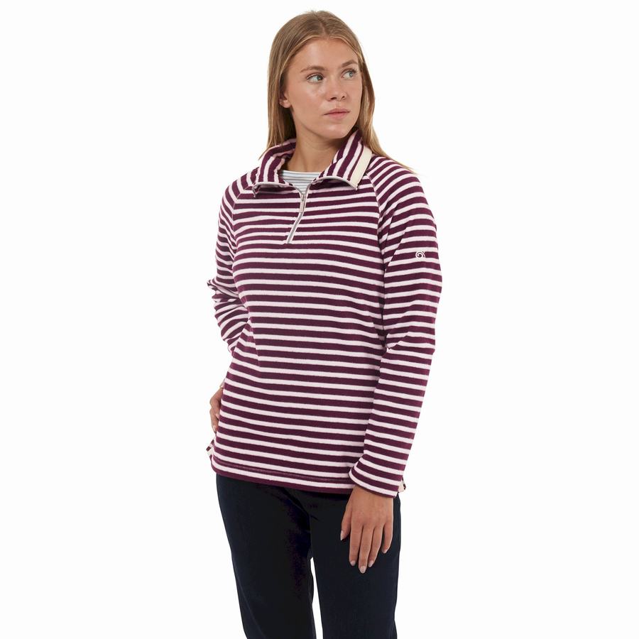 Craghoppers Natalia Half Zip Naisten Neulepusero Violetit | YGS951XM