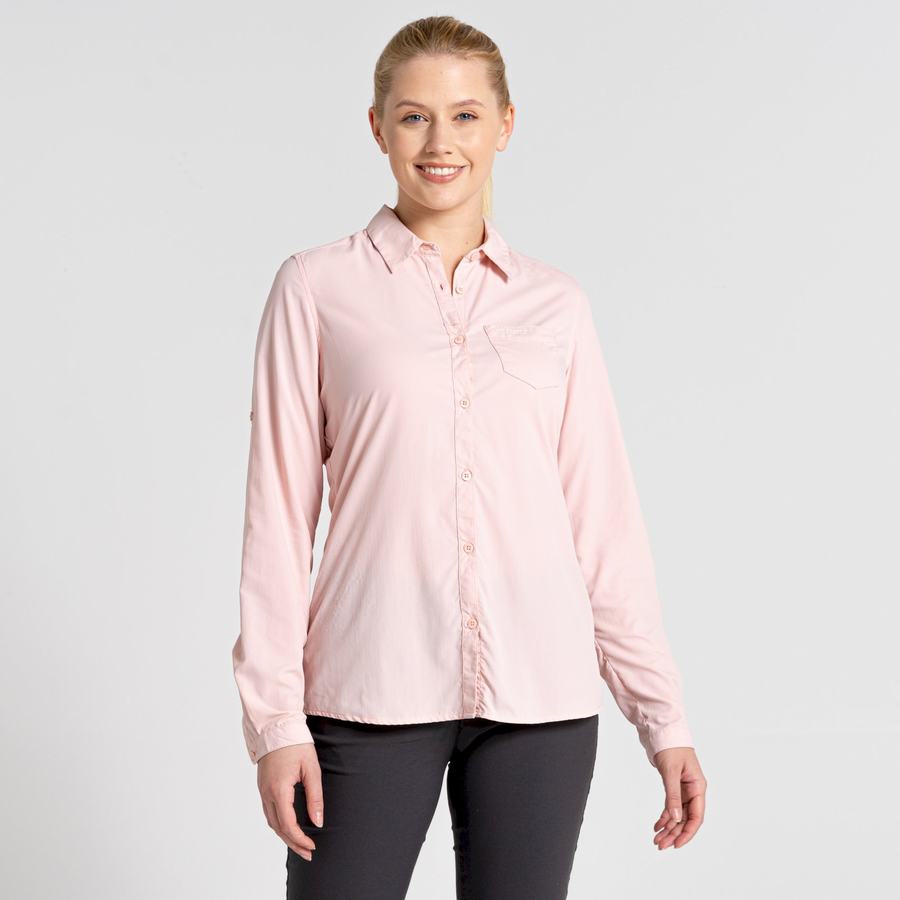 Craghoppers NosiLife Bardo Long Sleeved Naisten Paidat Pinkki | GLQ745PT