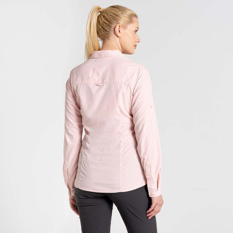 Craghoppers NosiLife Bardo Long Sleeved Naisten Paidat Pinkki | GLQ745PT