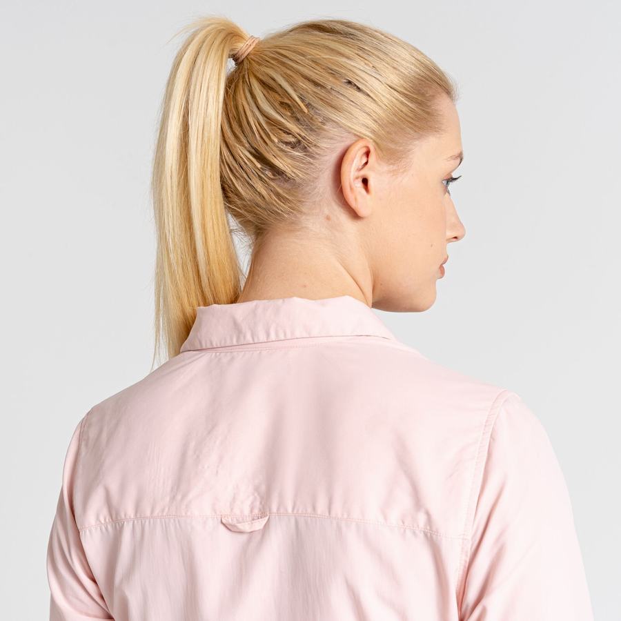 Craghoppers NosiLife Bardo Long Sleeved Naisten Paidat Pinkki | GLQ745PT