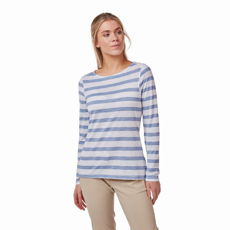 Craghoppers NosiLife Erin Long Sleeved Naisten T-paidat Sininen | CZR7971OK