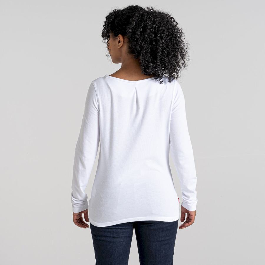 Craghoppers NosiLife Erin Long Sleeved Naisten T-paidat Valkoinen | SVP1329RU