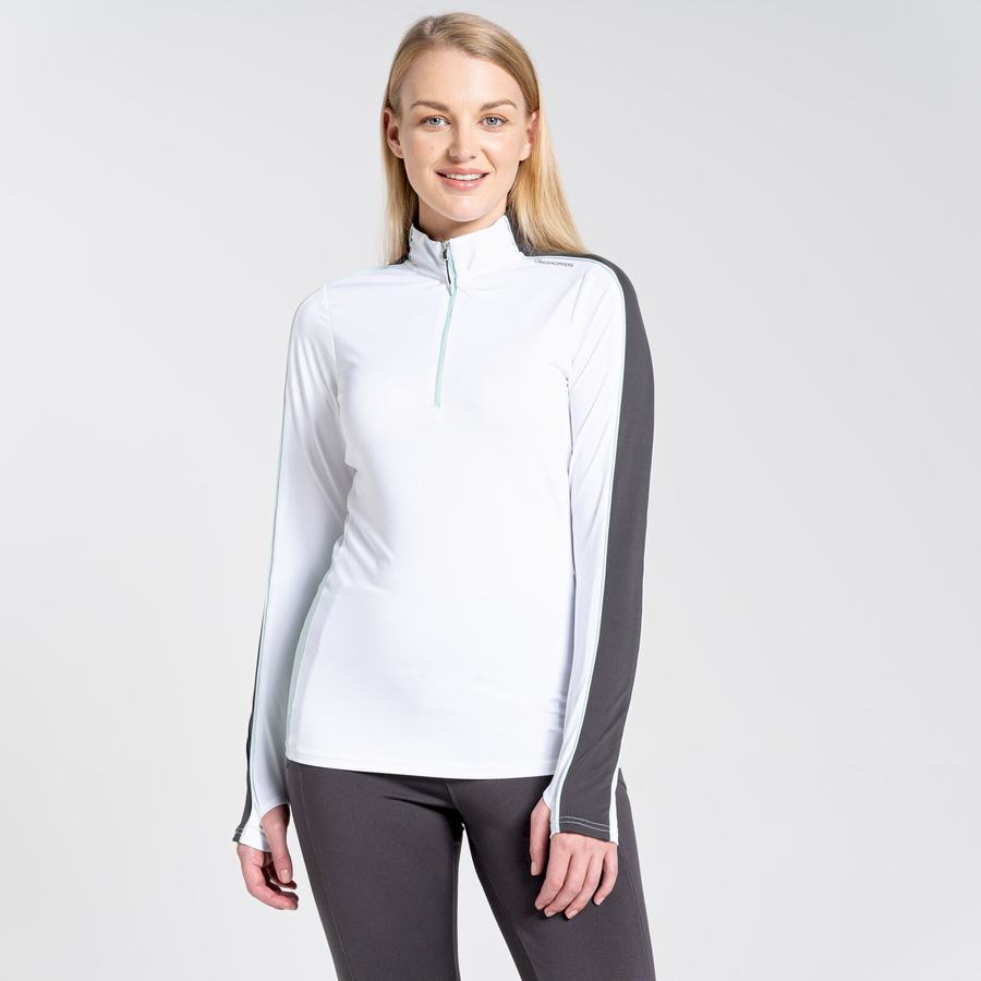 Craghoppers NosiLife Marcella Long Sleeved Naisten T-paidat Valkoinen | NOH6036IH