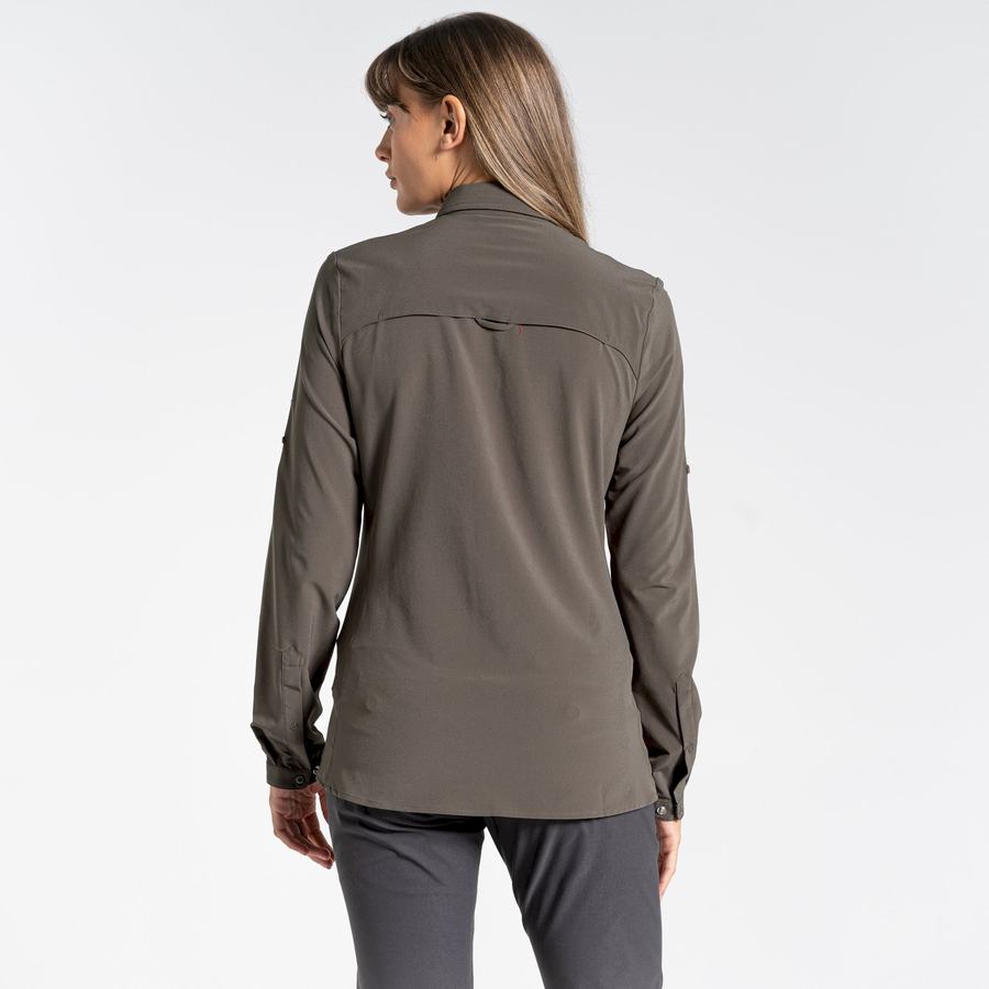 Craghoppers NosiLife Pro IV Long Sleeved Naisten Paidat Khaki | ZWS4751TA