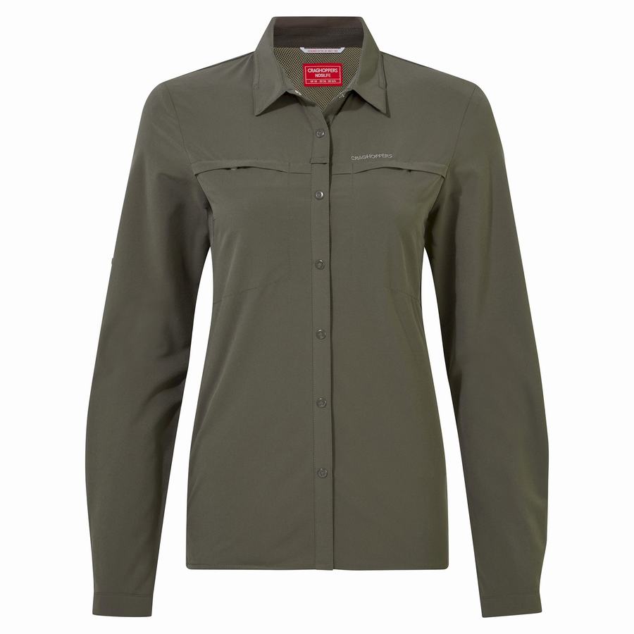 Craghoppers NosiLife Pro IV Long Sleeved Naisten Paidat Khaki | ZWS4751TA