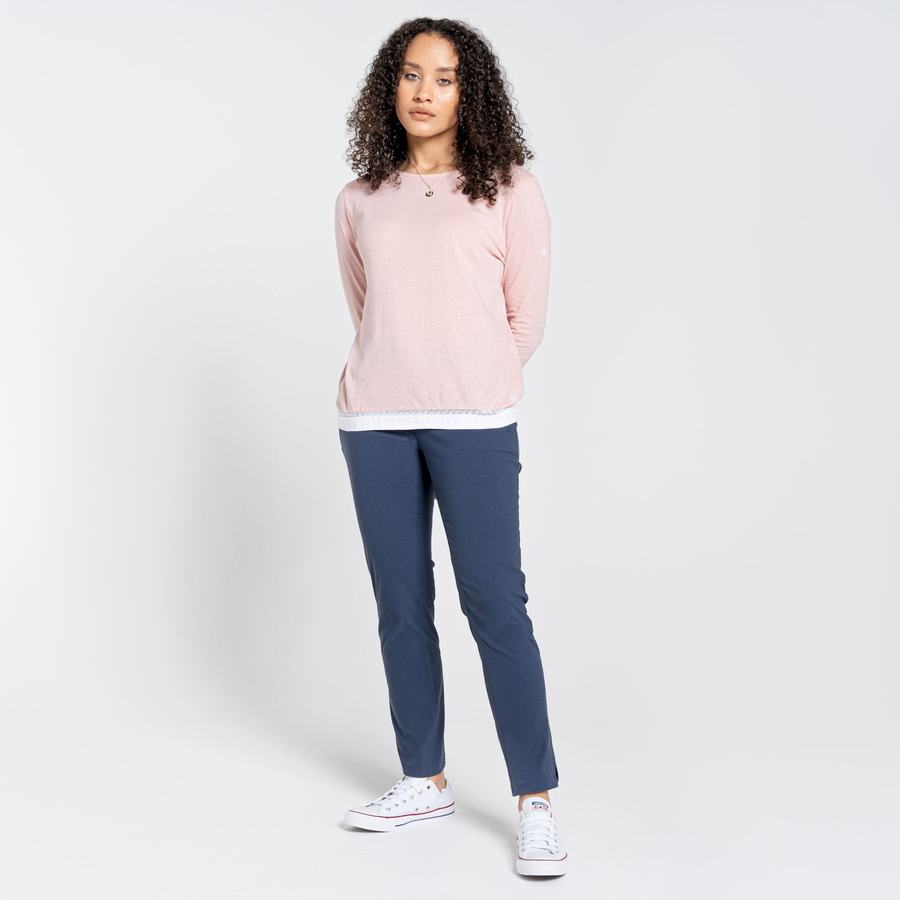 Craghoppers Nosibotanical Magnolia Long Sleeved Naisten T-paidat Pinkki | JVW2870BP