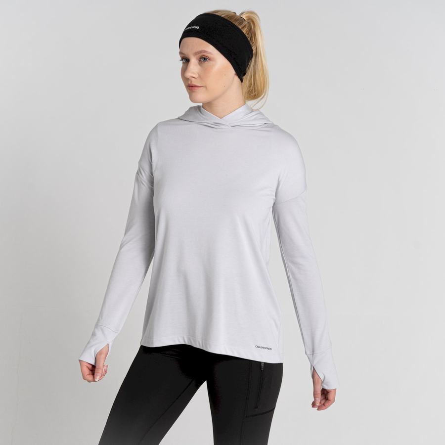 Craghoppers Serrow Hupullinen Long Sleeved Naisten T-paidat Hopea | DII8196PA