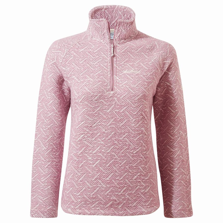 Craghoppers Talladale Half Zip Naisten Neulepusero Pinkki | OFZ250XT