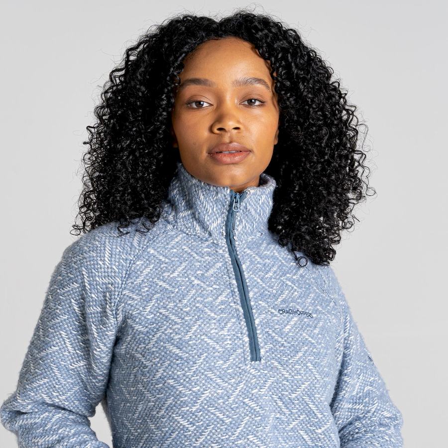 Craghoppers Talladale Half Zip Naisten Neulepusero Sininen | QKF730KX