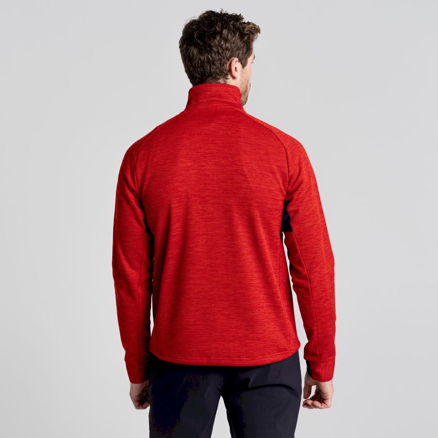 Craghoppers Tarbert Half Zip Miesten Neulepusero Punainen | FZY8824ZI