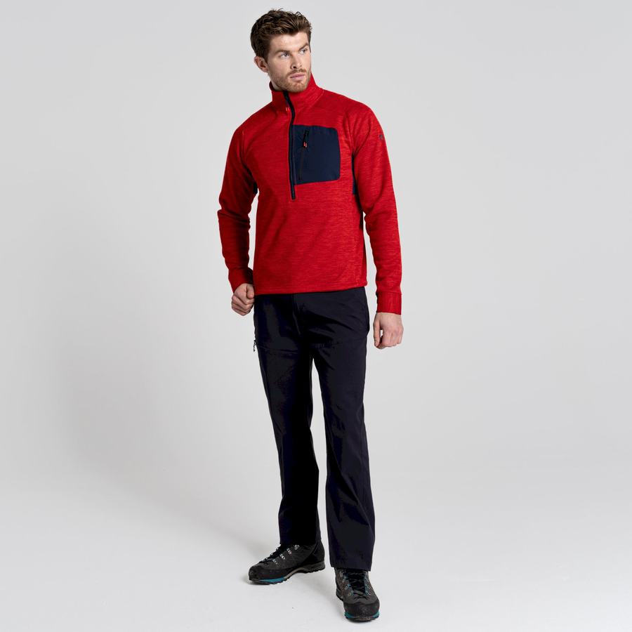 Craghoppers Tarbert Half Zip Miesten Neulepusero Punainen | FZY8824ZI