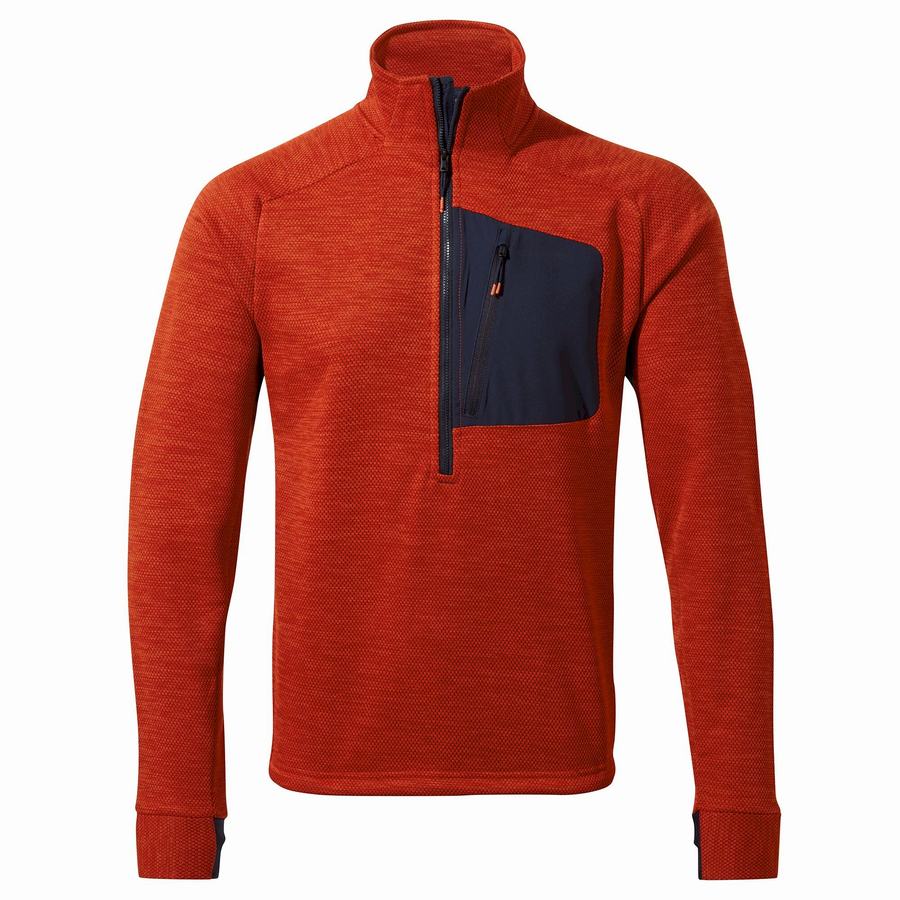 Craghoppers Tarbert Half Zip Miesten Neulepusero Punainen | FZY8824ZI