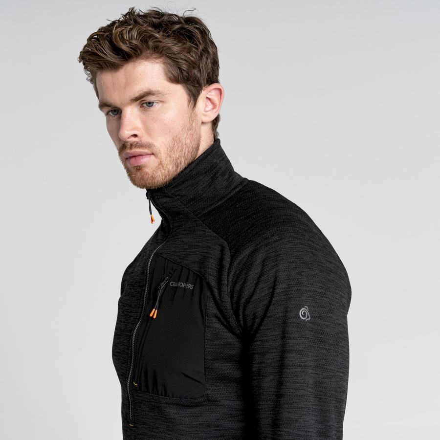 Craghoppers Tarbert Half Zip Miesten Neulepusero Mustat | QSH8793RH