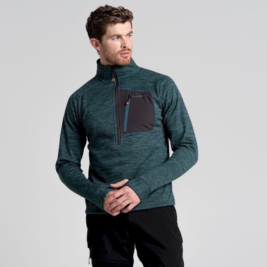 Craghoppers Tarbert Half Zip Miesten Neulepusero Vihreä | XMW6410QG