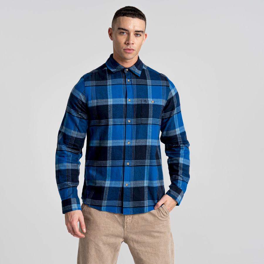 Craghoppers Thornhill Long Sleeved Miesten Paidat Sininen Laivastonsininen | YJQ7027IS