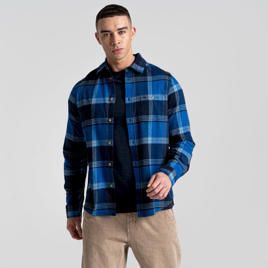 Craghoppers Thornhill Long Sleeved Miesten Paidat Sininen Laivastonsininen | YJQ7027IS