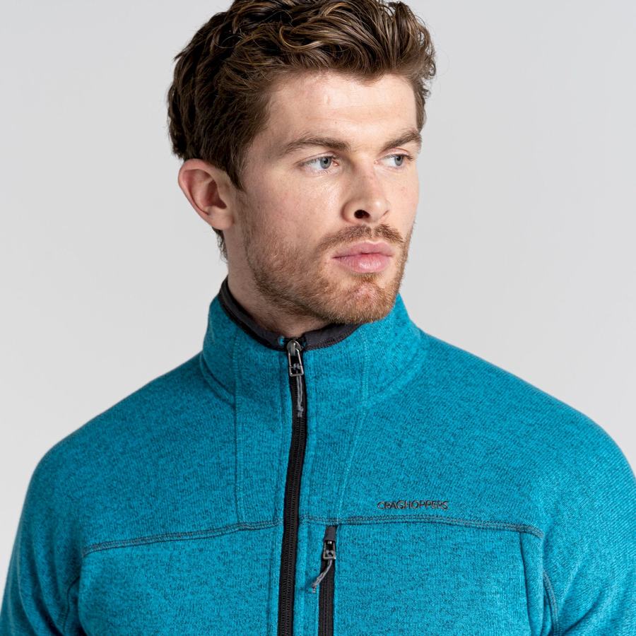 Craghoppers Torney Half Zip Miesten Neulepusero Sininen | GIU3376YZ