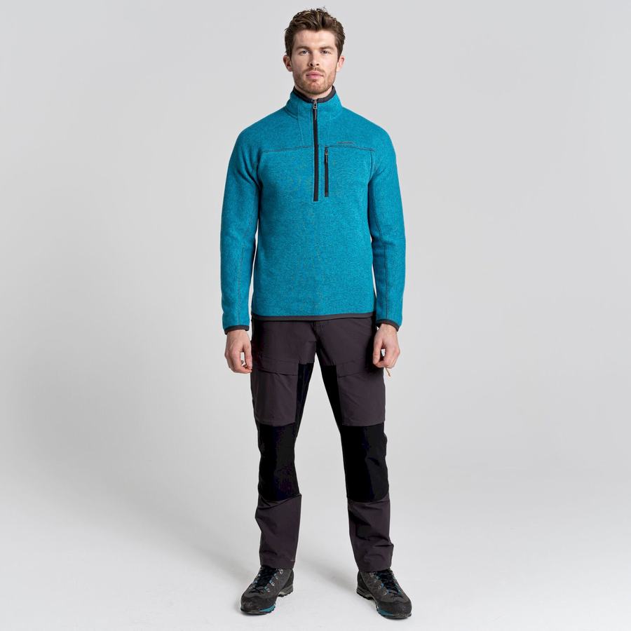 Craghoppers Torney Half Zip Miesten Neulepusero Sininen | GIU3376YZ