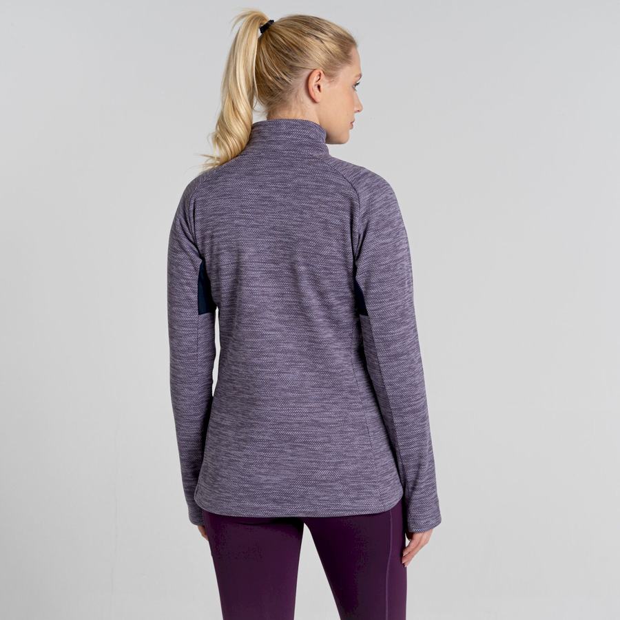 Craghoppers Trina Half Zip Naisten Neulepusero Violetit | TYU5689DB