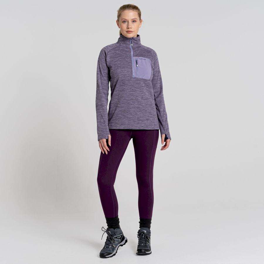 Craghoppers Trina Half Zip Naisten Neulepusero Violetit | TYU5689DB