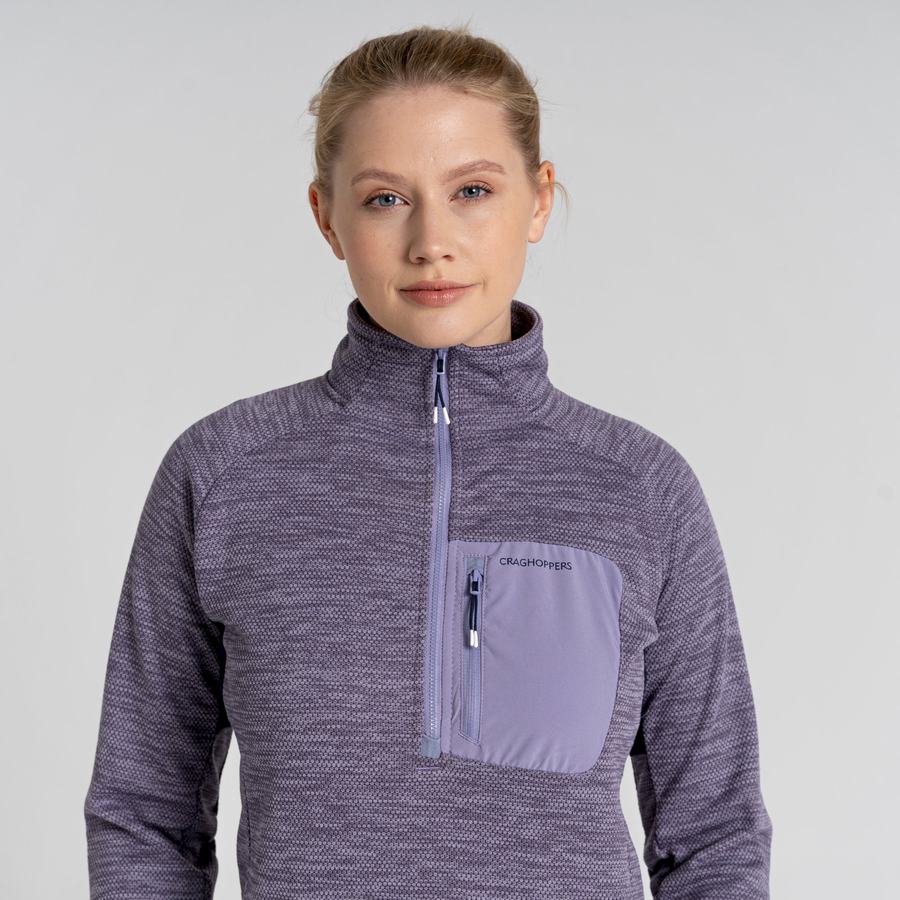 Craghoppers Trina Half Zip Naisten Neulepusero Violetit | TYU5689DB