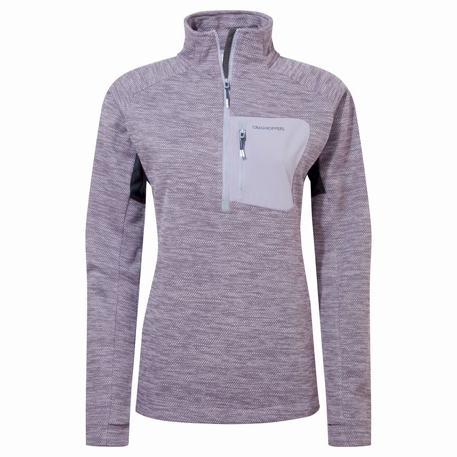 Craghoppers Trina Half Zip Naisten Neulepusero Violetit | TYU5689DB