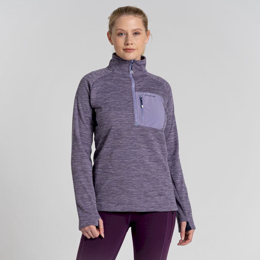 Craghoppers Trina Half Zip Naisten Neulepusero Violetit | TYU5689DB